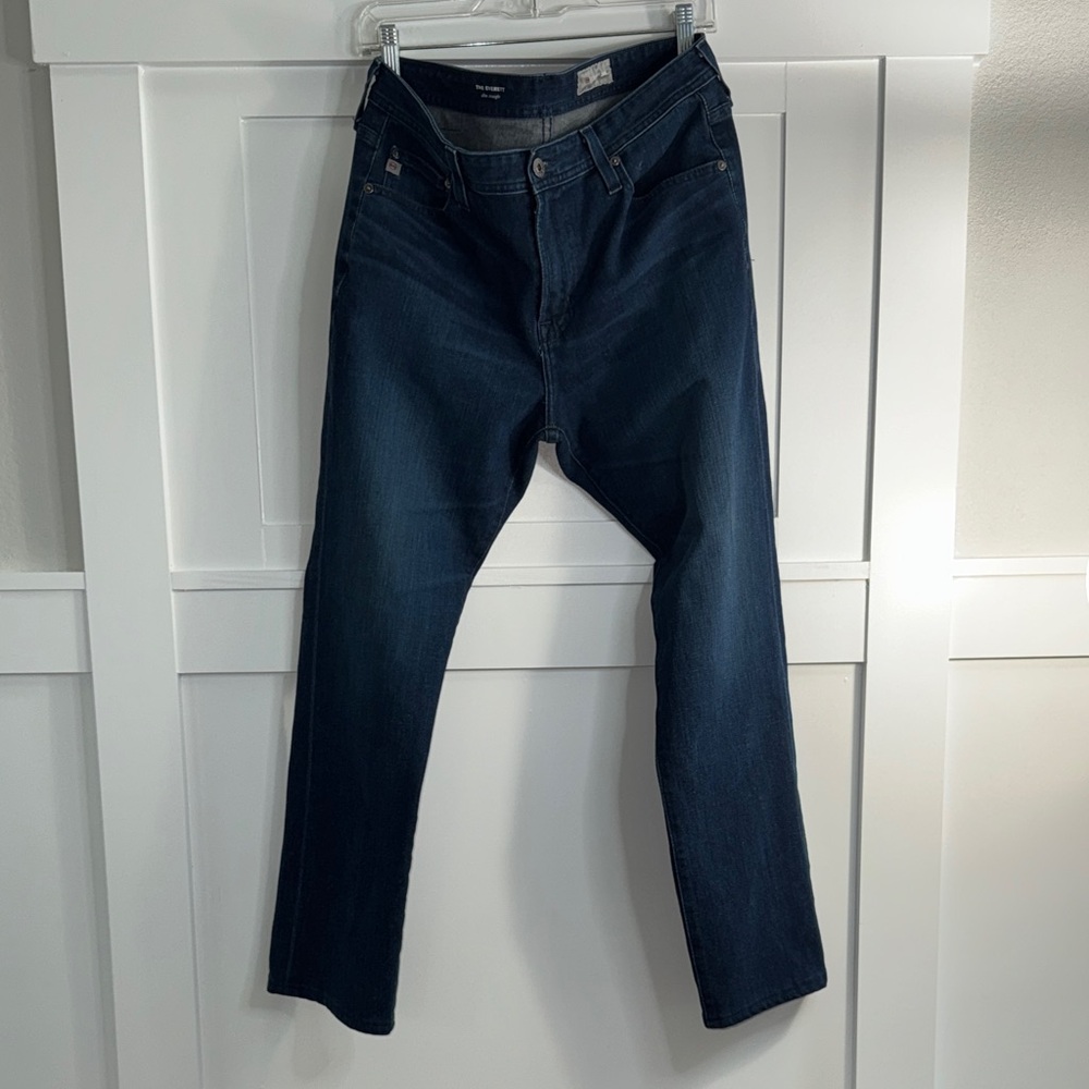 AG Adriano Goldschmied Men's Everett Straight Jeans in Dark Indigo 32x34